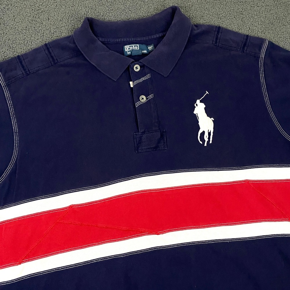 Vintage Polo Ralph Lauren Rugby Shirt Men 4XLT Big Pony PRL 1967 Yacht Club Flag